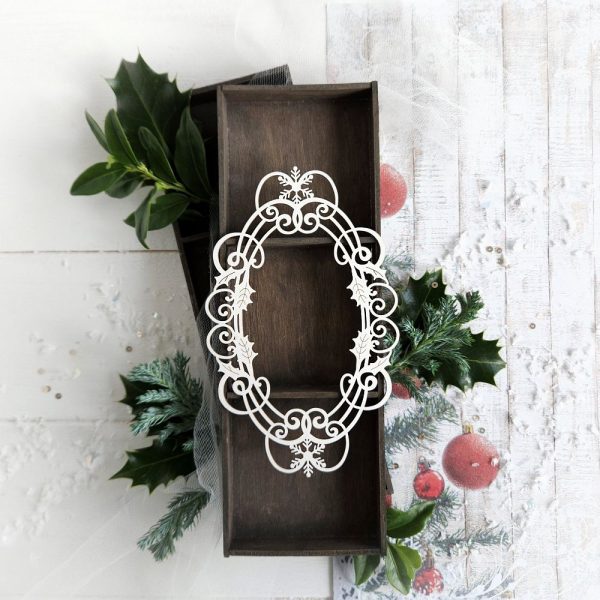 decorative laser cut chipboard frame embellishment