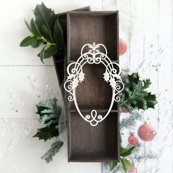 christmas decorative laser cut chipboard frame