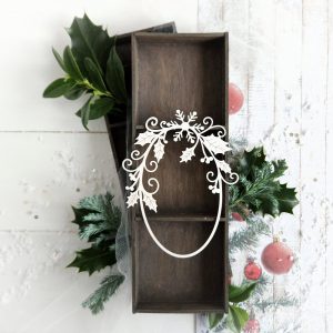 christmas decorative laser cut chipboard frame