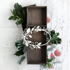 christmas decorative laser cut chipboard frame