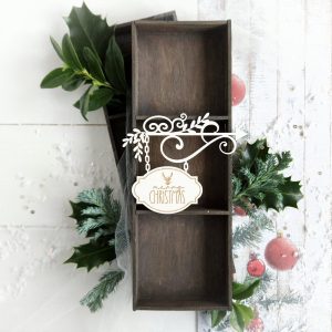 merry chistmas decorative laser cut chipboard small sign