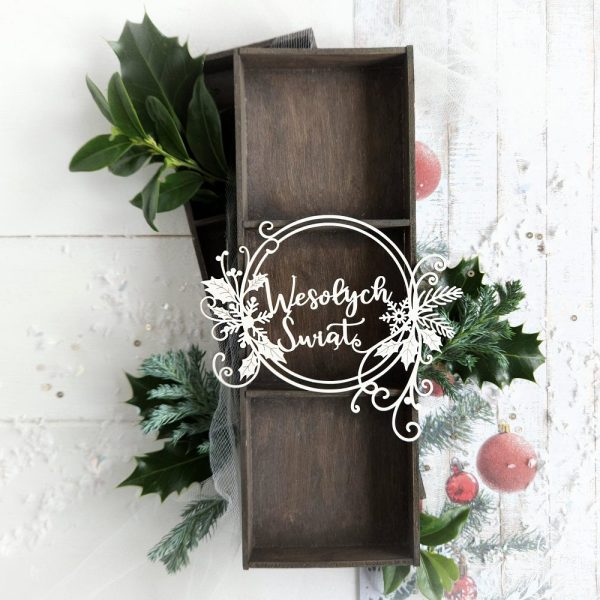 christmas decorative laser cut chipboard frame