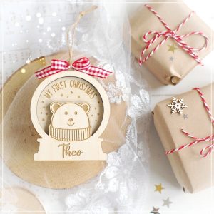personalised my first christmas tree ornament decoration