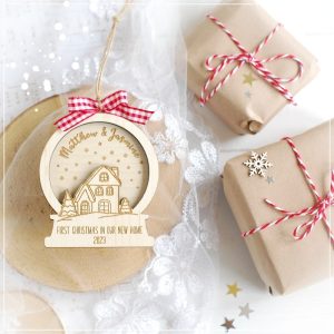 personalised new home first christmas tree ornament decoration