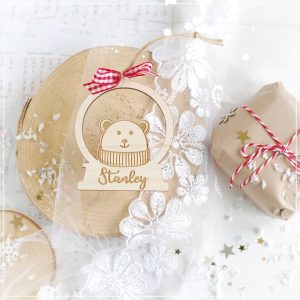 personalised wooden engraved christmas tree ornament decoration