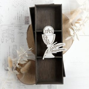 bloomar designs 2 layer chalice with wheat decorative laser cut chipboard