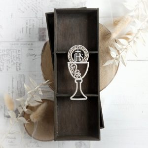 bloomar designs 2 layer chalice with ihs decorative laser cut chipboard