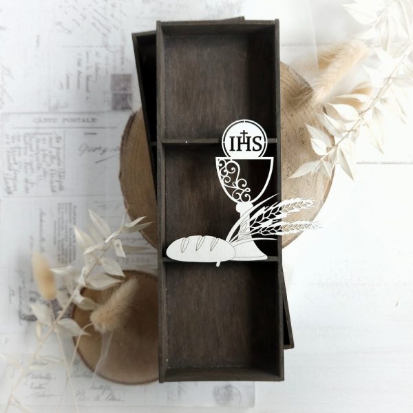 bloomar designs chalice with wheat and bread decorative laser cut chipboard