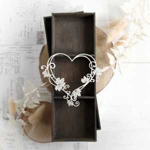 bloomar designs heart frame decorative laser cut chipboard