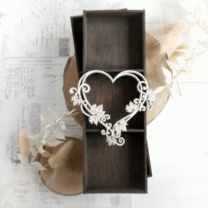 bloomar designs 2 layer heart frame decorative laser cut chipboard