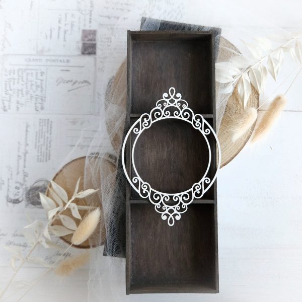 decorative laser cut chipboard frame