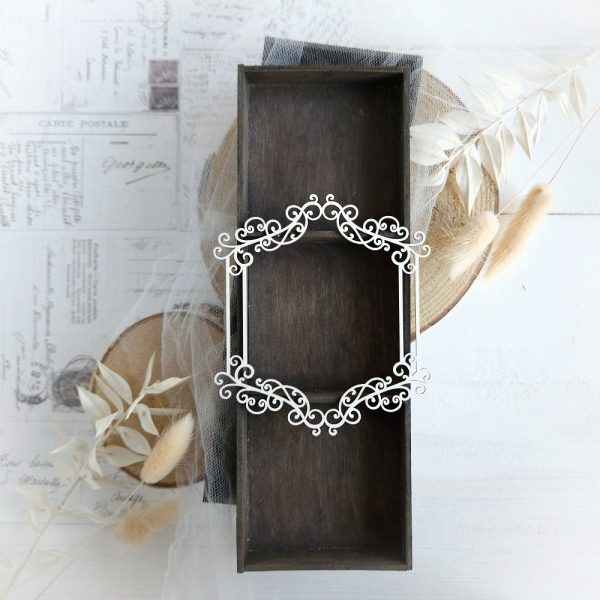 decorative laser cut chipboard frame