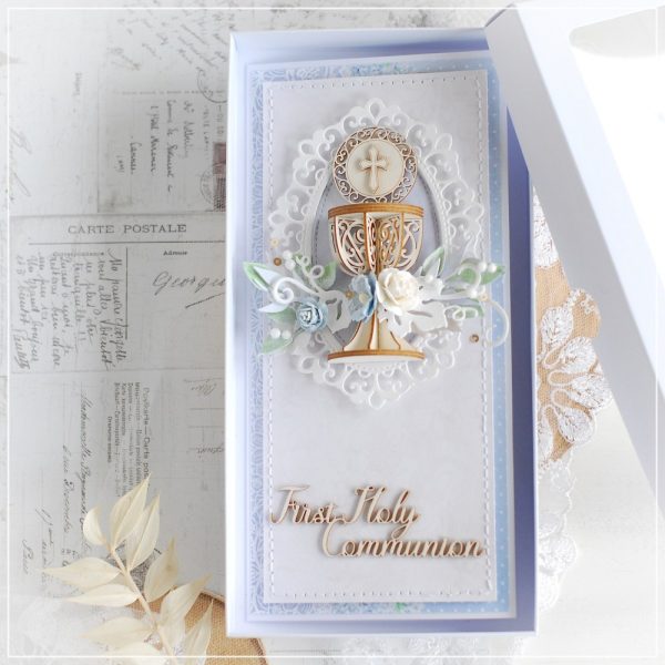 personalised first holy communion card with 3d chalice