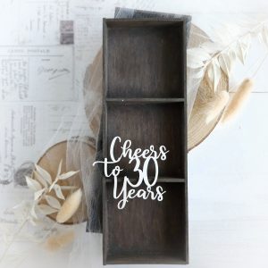 cheers to 30 years decorative laser cut chipboard