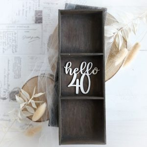 hello 40 decorative laser cut chipboard