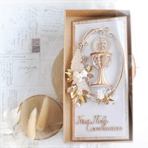 personalised handmade first holy communion card