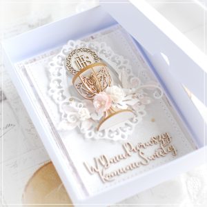 personalised first holy communion card with 3d chalice