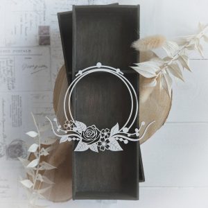 decorative floral laser cut chipboard frame