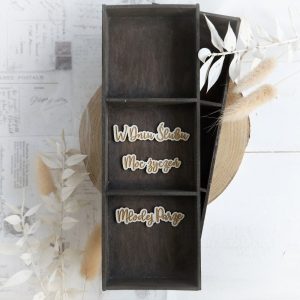 decorative laser cut wedding anniversay sentiment set in polish