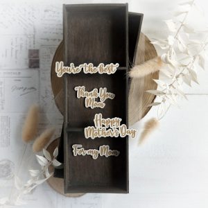 decorative laser cut mothers day chipboard sentiment set