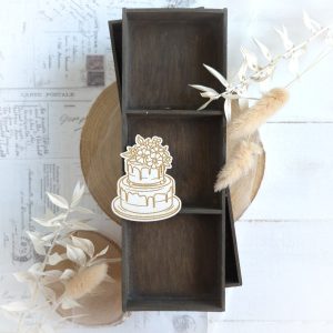 decorative laser cut wedding cake chipboard element embellishment