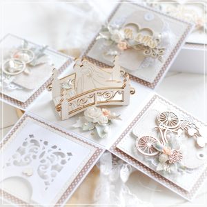 on your wedding day handmade personalised exploding box card