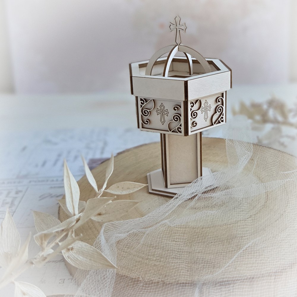 bloomar-designs-christening-baptismal-3d-font-01-decorative-laser-cut-chipboard-element 3d baptism christening font decorative laser cut chipboard embellishment