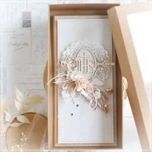 handmade personalised first holy communion card with box