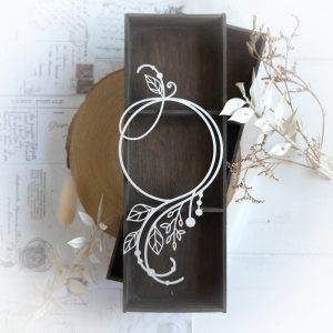 laser cut decorative floral circle chipboard frame